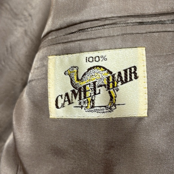 Vintage Hunt Valley Men 2 Button Blazer 100% Camel Hair Made in USA 42 Tan Brown - Picture 7 of 8